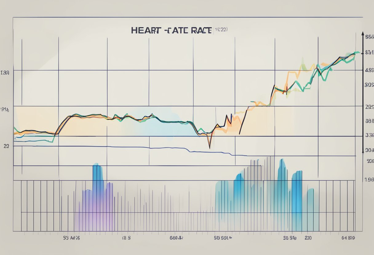 A heart rate monitor displays a slow, steady pulse, indicating a low heart rate