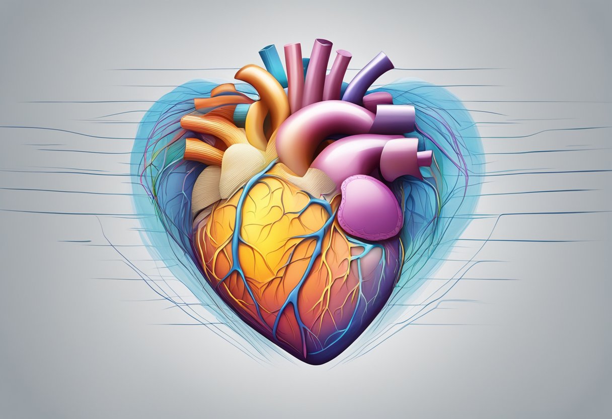 A heart pulsating rapidly, no apparent cause