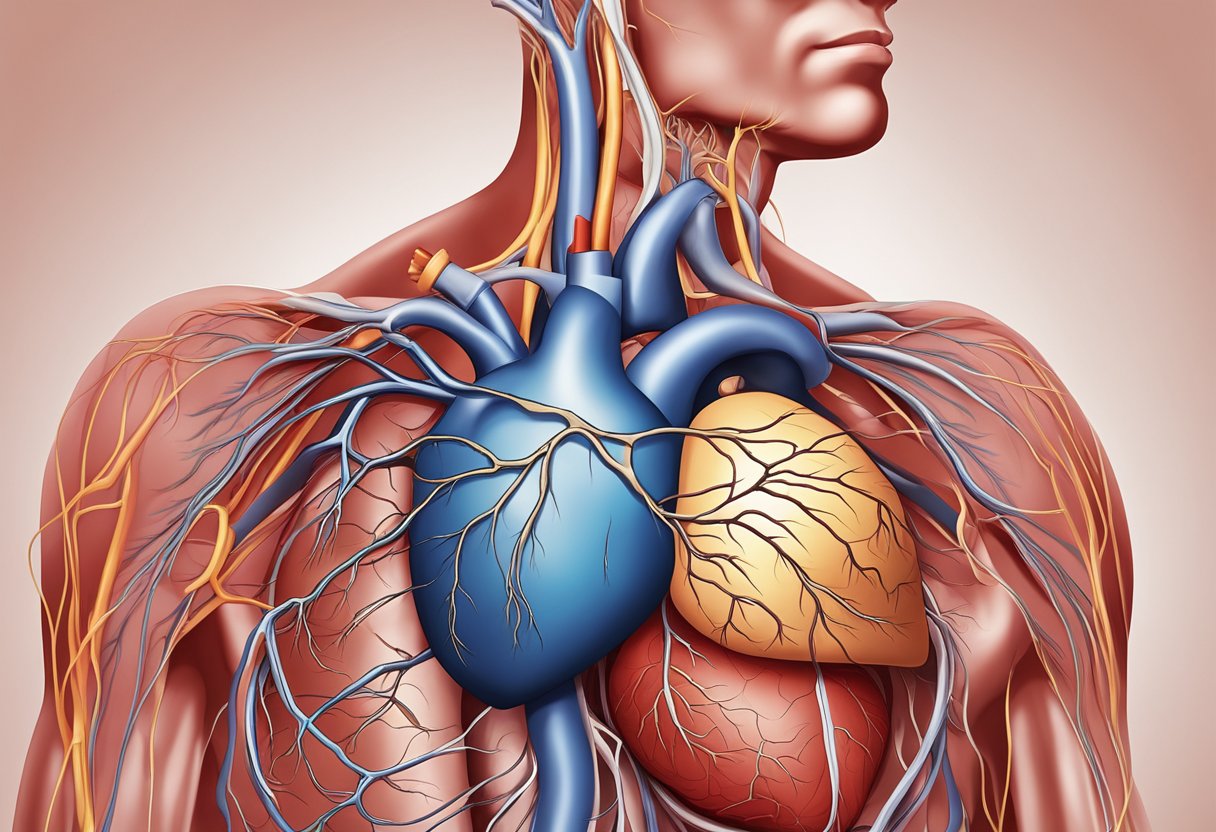 Blood pressure rises, arteries constrict, heart muscle strains, leading to a heart attack