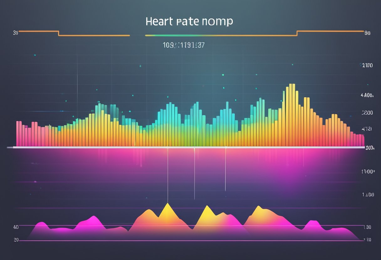 Heart rate monitor displaying increasing numbers during exercise