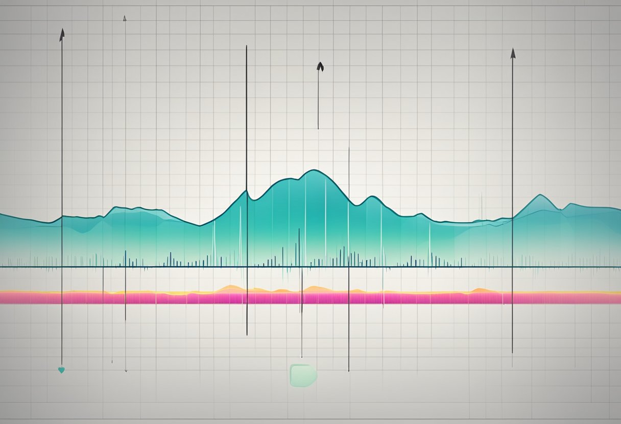 A heart rate monitor displays a steady pulse within the normal range