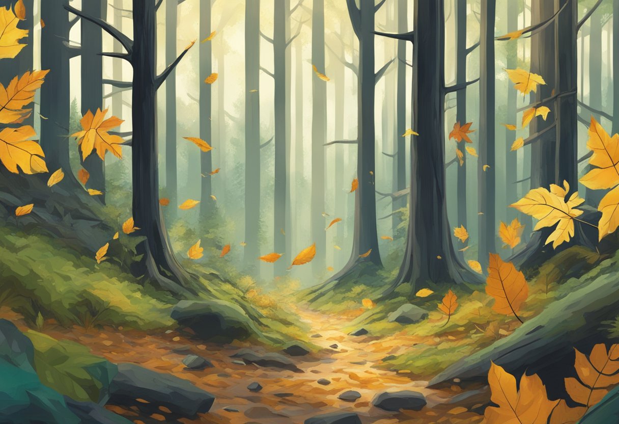 The forest floor trembled as the heartbeat echoed through the trees. Leaves rustled and animals scattered, feeling the urgency in the air