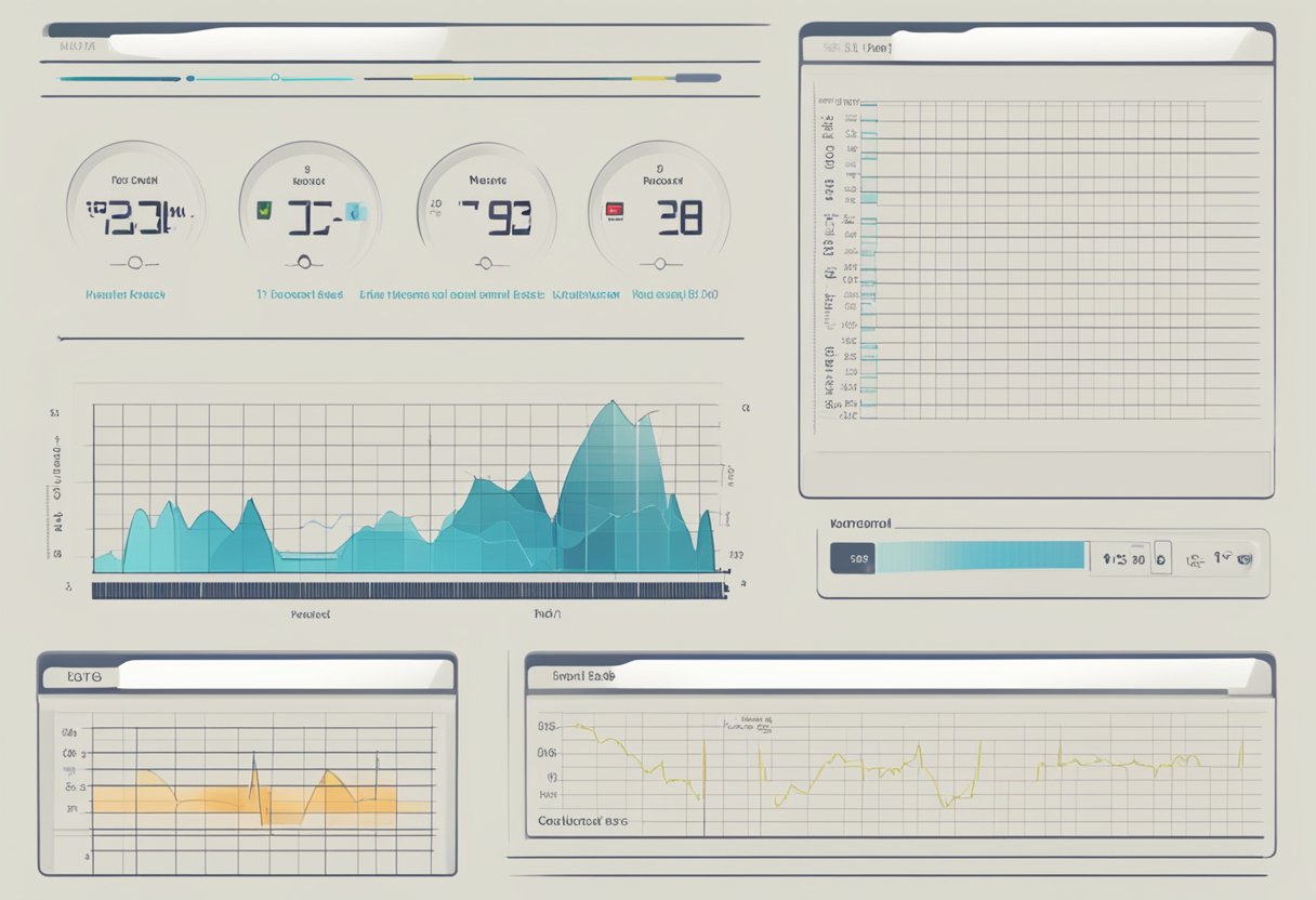 A heart rate monitor displaying a range of normal heart rates, with a list of frequently asked questions surrounding it