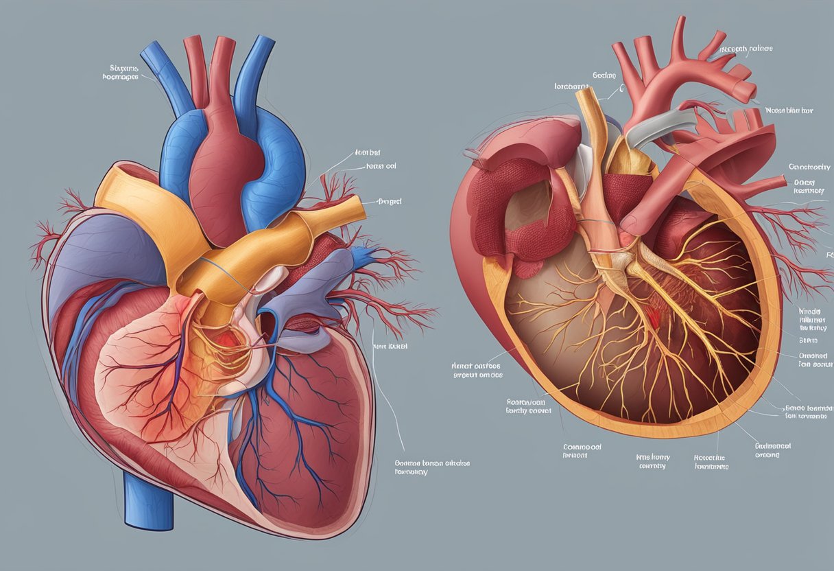 A clogged artery restricts blood flow, leading to chest pain and potential heart attack