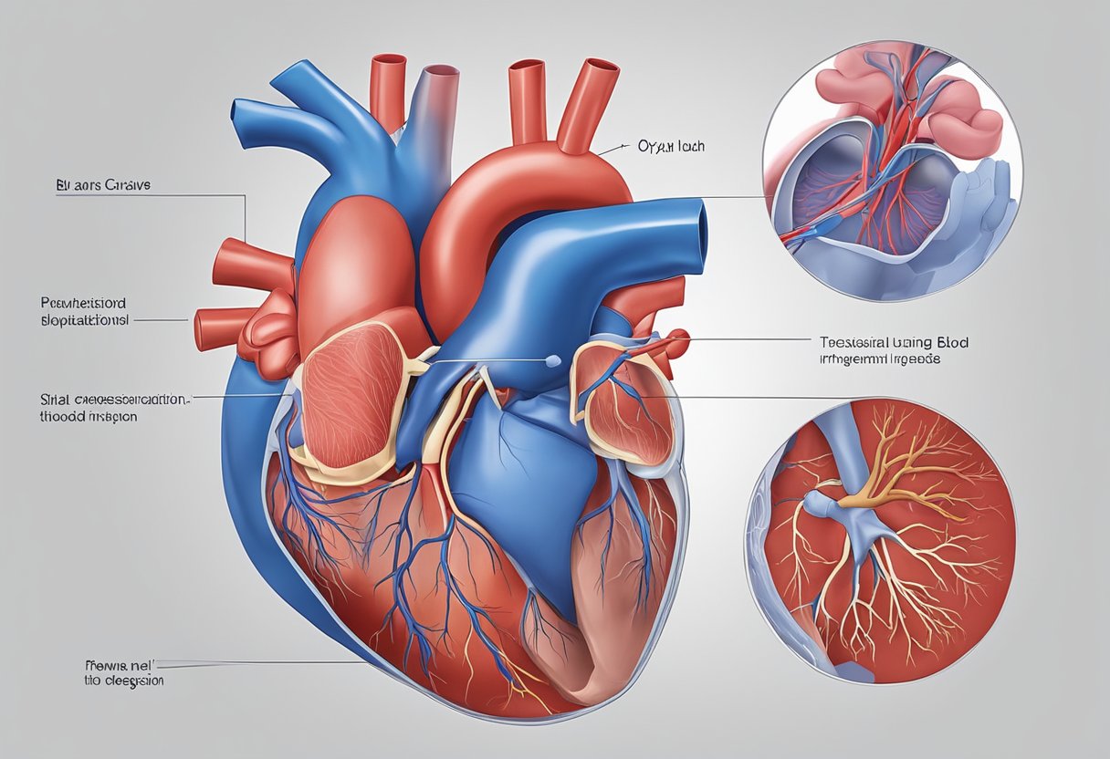 Blood flows from the body into the heart through the vena cava. It then moves into the right atrium, then to the right ventricle, and is pumped out to the lungs for oxygenation. The oxygenated blood returns to the