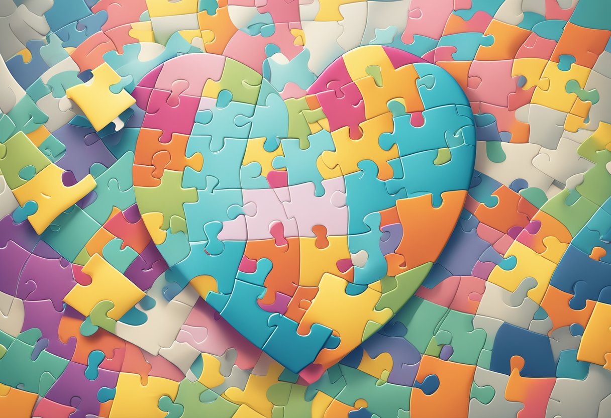 A heart-shaped puzzle with "Frequently Asked Questions" and "rfa treatment" written on the pieces