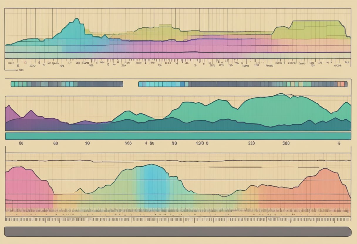 A heart rate monitor displaying various ages and their corresponding resting heart rates