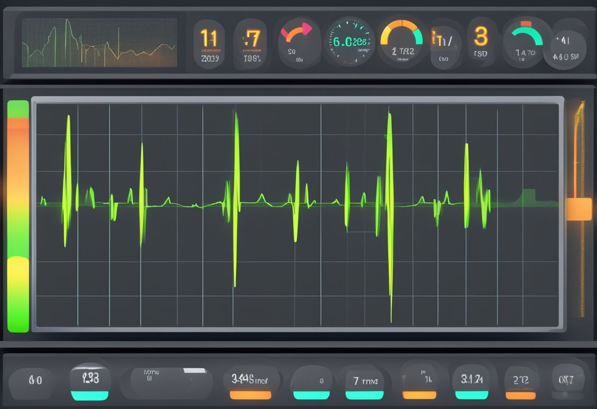 A heart rate monitor displaying a steady, healthy heartbeat on a digital screen