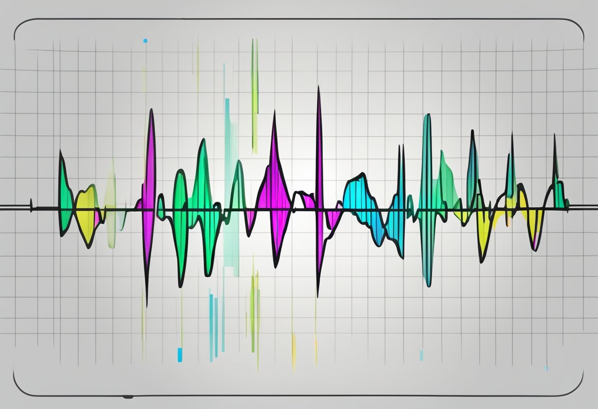 A heart rate monitor displays a steady, rhythmic pulse within the normal range