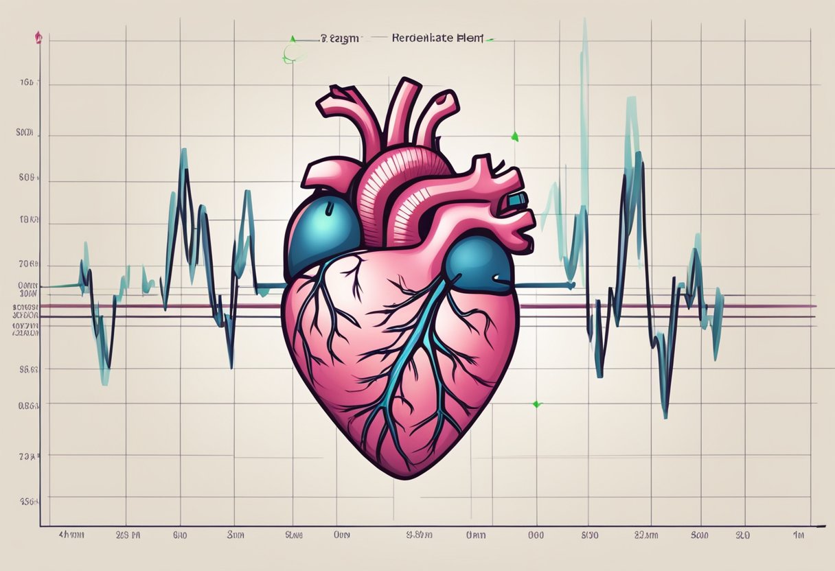 A woman's heart beats steadily, with a normal heart rate