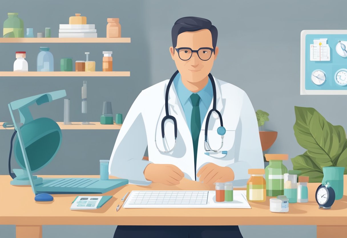 A person follows a structured exercise program, takes prescribed medications, and attends regular check-ups with their healthcare provider to manage and recover from heart failure