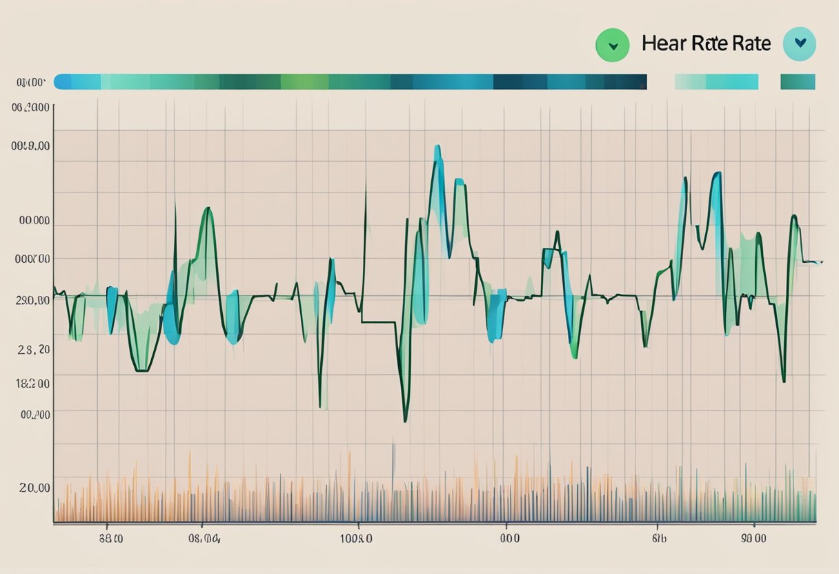 Heart rate monitor displaying elevated heart rate during illness