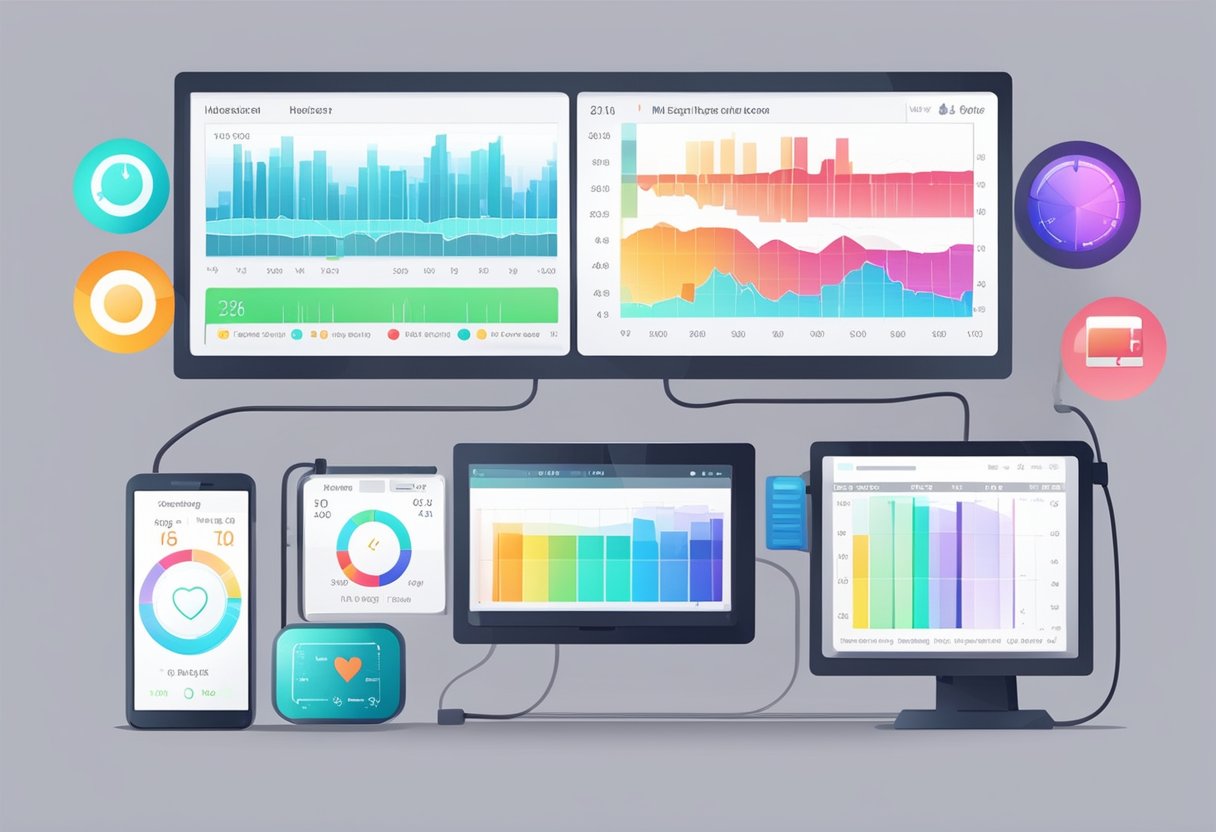 A heart rate monitor displaying resting heart rates for different ages