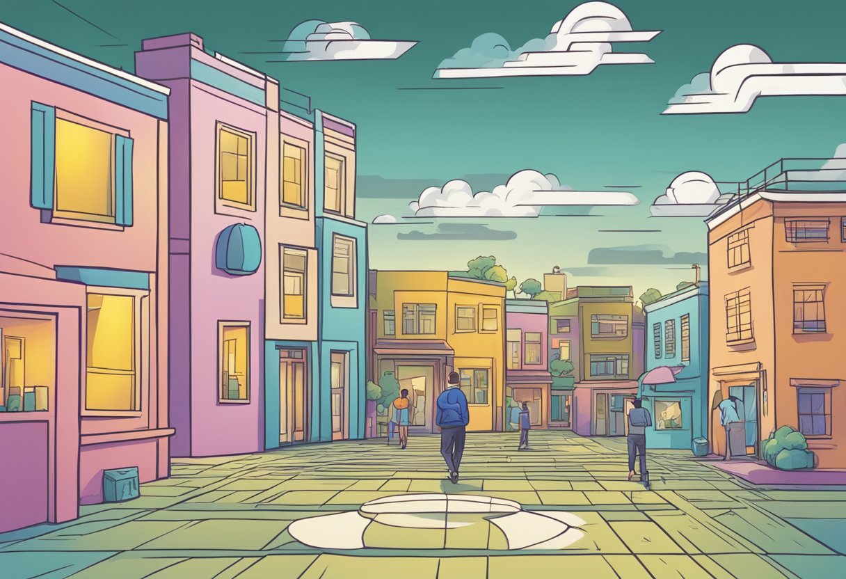 Heart skips beats, questions linger. Illustrate a scene of uncertainty and anticipation