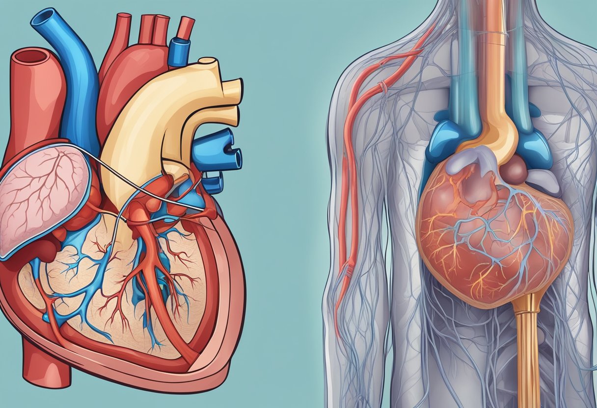 Fluid accumulates in tissues due to weakened heart pumping. Blood backs up, causing swelling in legs, abdomen, and lungs