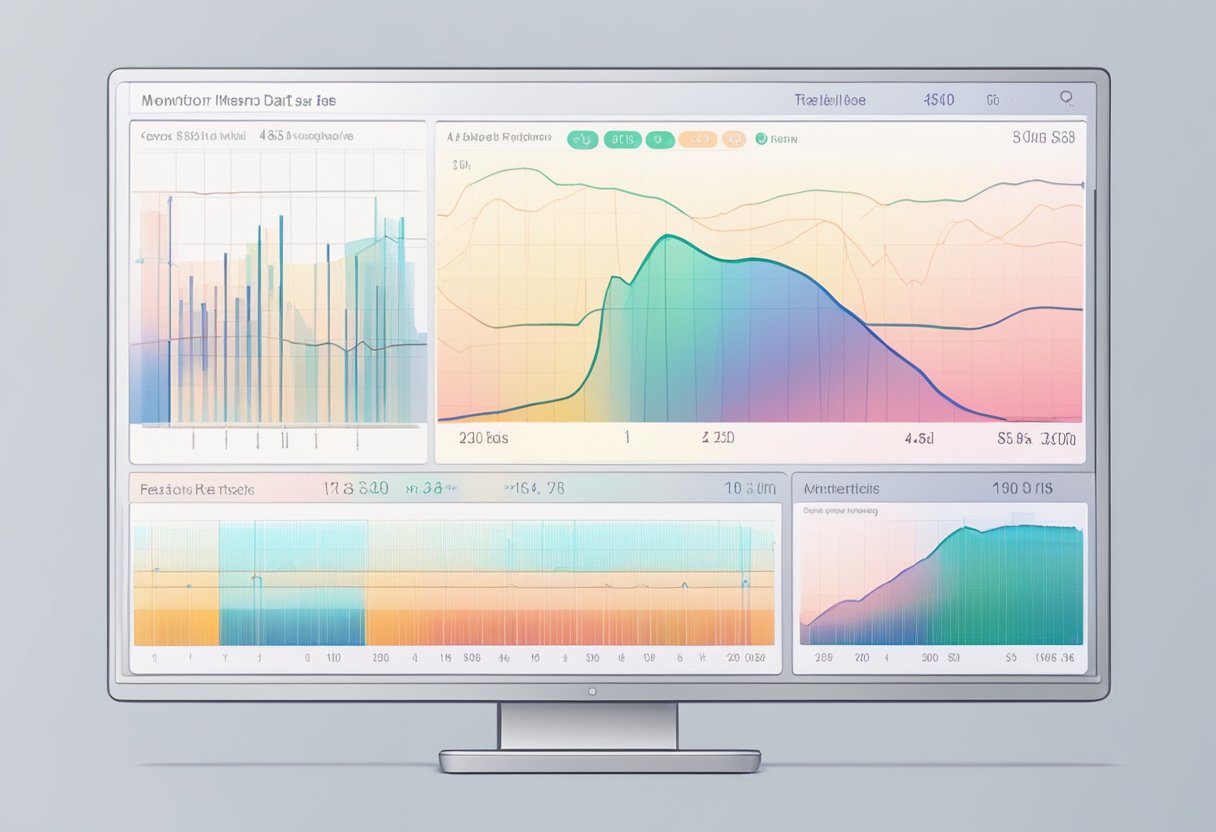 A monitor displays real-time fetal heart rate data, with a graph showing variability