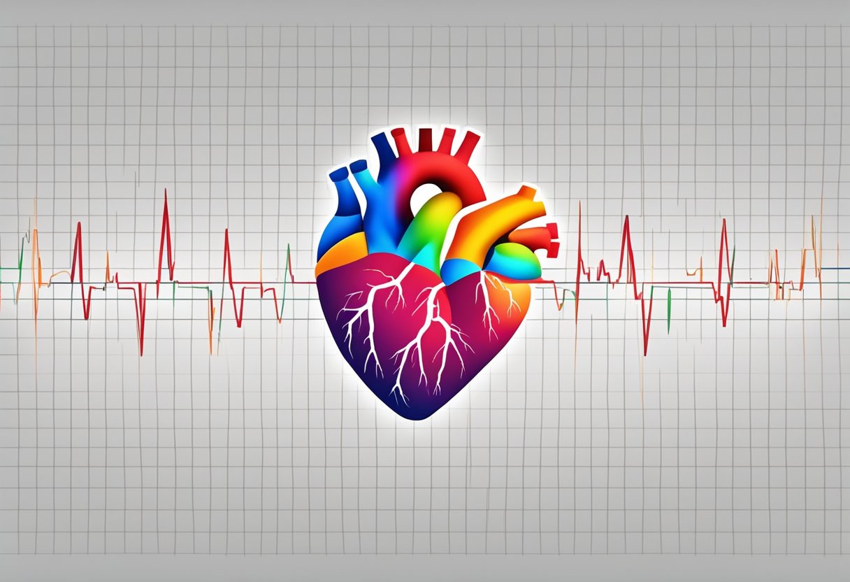 Heartbeat felt, pulse visible. Normal heart rate. Sensation depicted