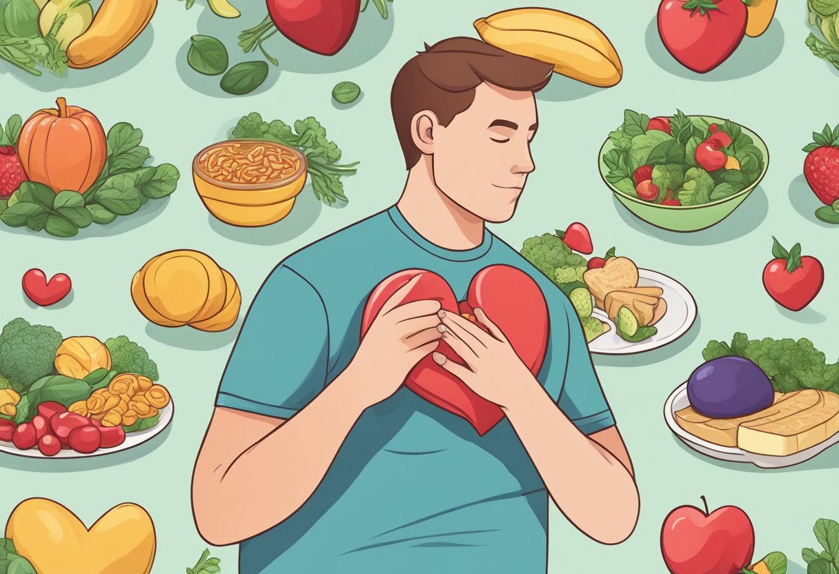 A person exercising regularly and eating a heart-healthy diet to prevent ischemic heart disease and angina