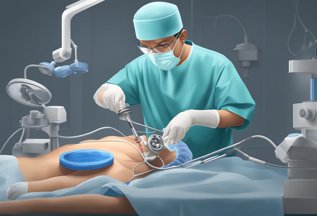 Surgeons clear blockage from heart valve, using precise tools and steady hands