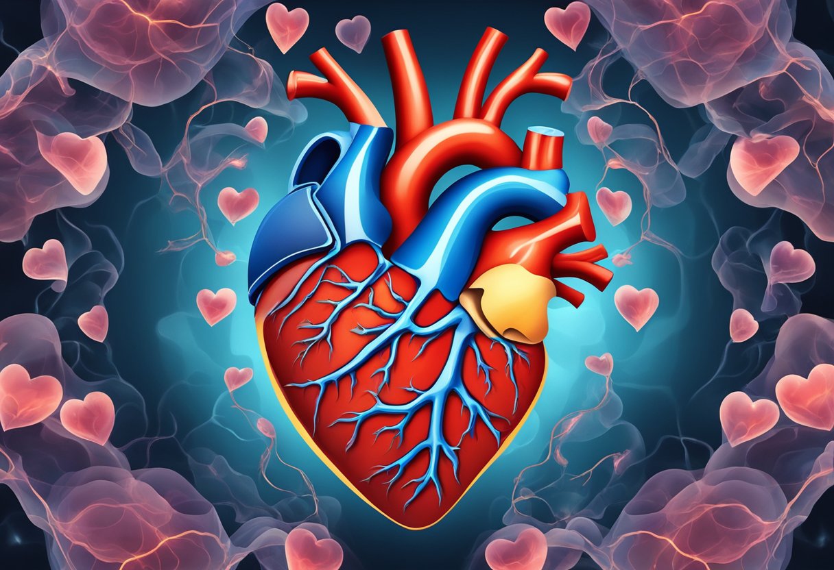 A stormy heart surrounded by inflamed joints