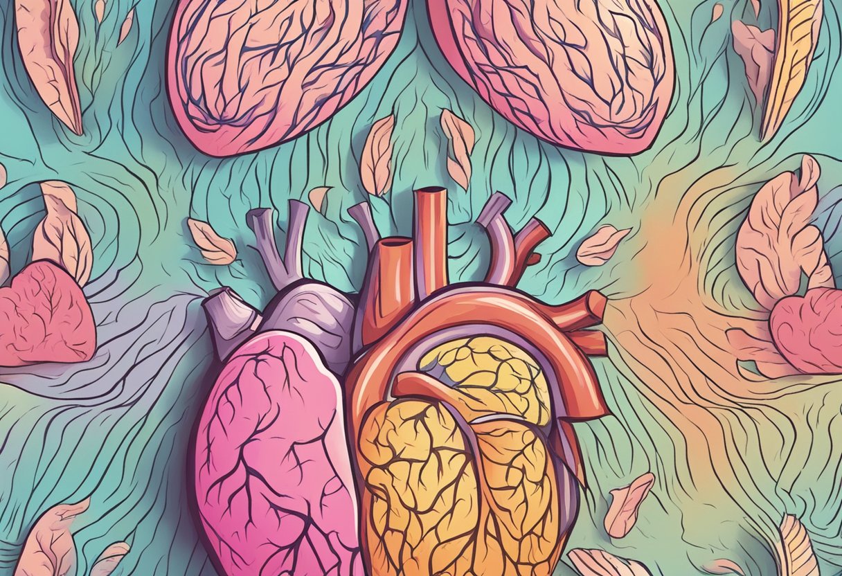 A person is experiencing heart palpitations, nausea, and anxiety
