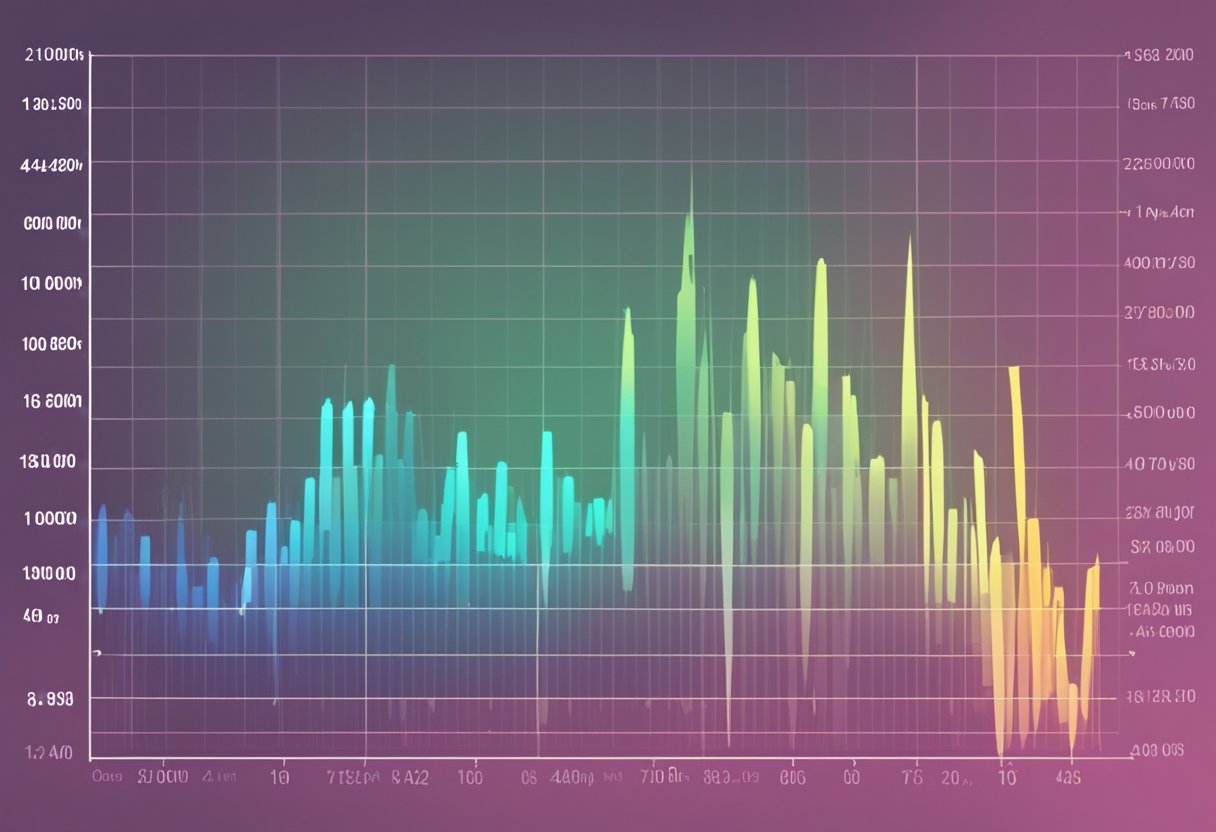 A heart rate monitor displaying a steady 60-100 beats per minute. A chart with age-based heart rate ranges in the background
