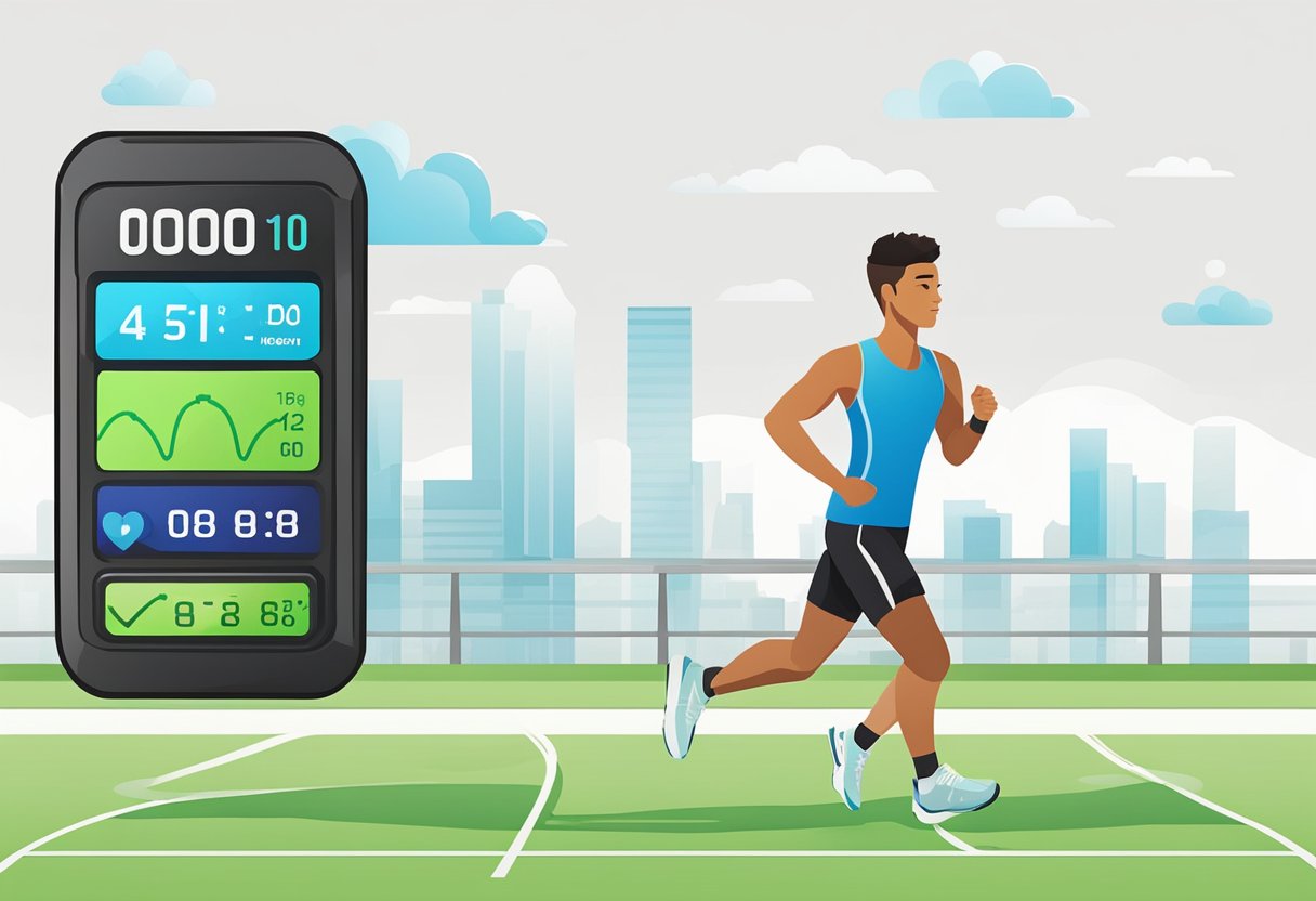 Teenage heart rate monitor displays safe exercise guidelines