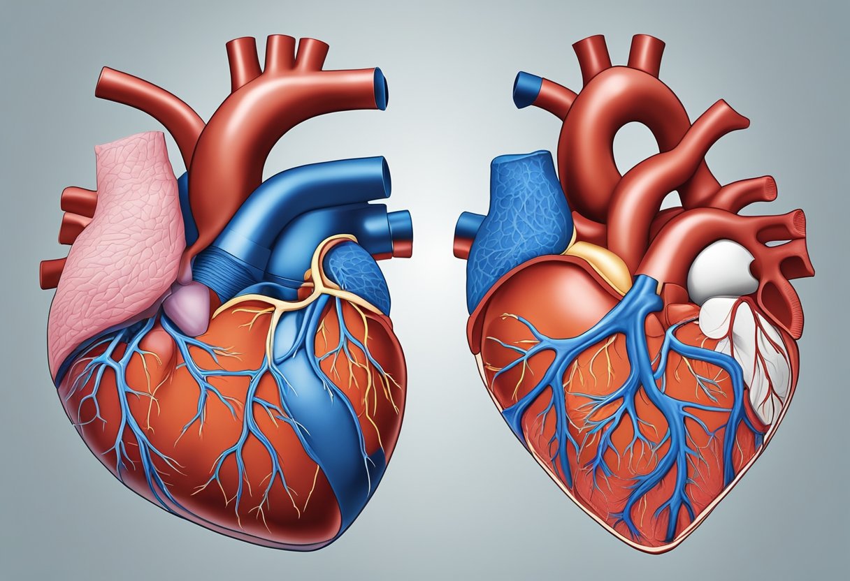 Oxygenated blood flows into the heart through the pulmonary veins, entering the left atrium and then passing through the bicuspid valve into the left ventricle