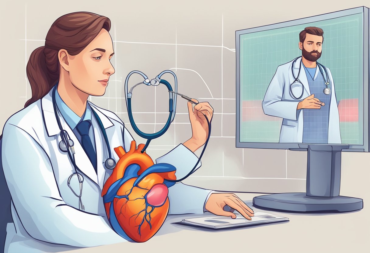 A doctor identifies and treats reversible causes of complete heart block