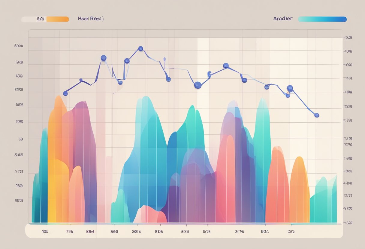 A chart displaying resting heart rates by age and gender