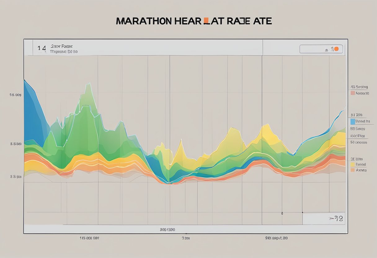 A marathon runner's heart rate zones are displayed on a monitor during tailored training