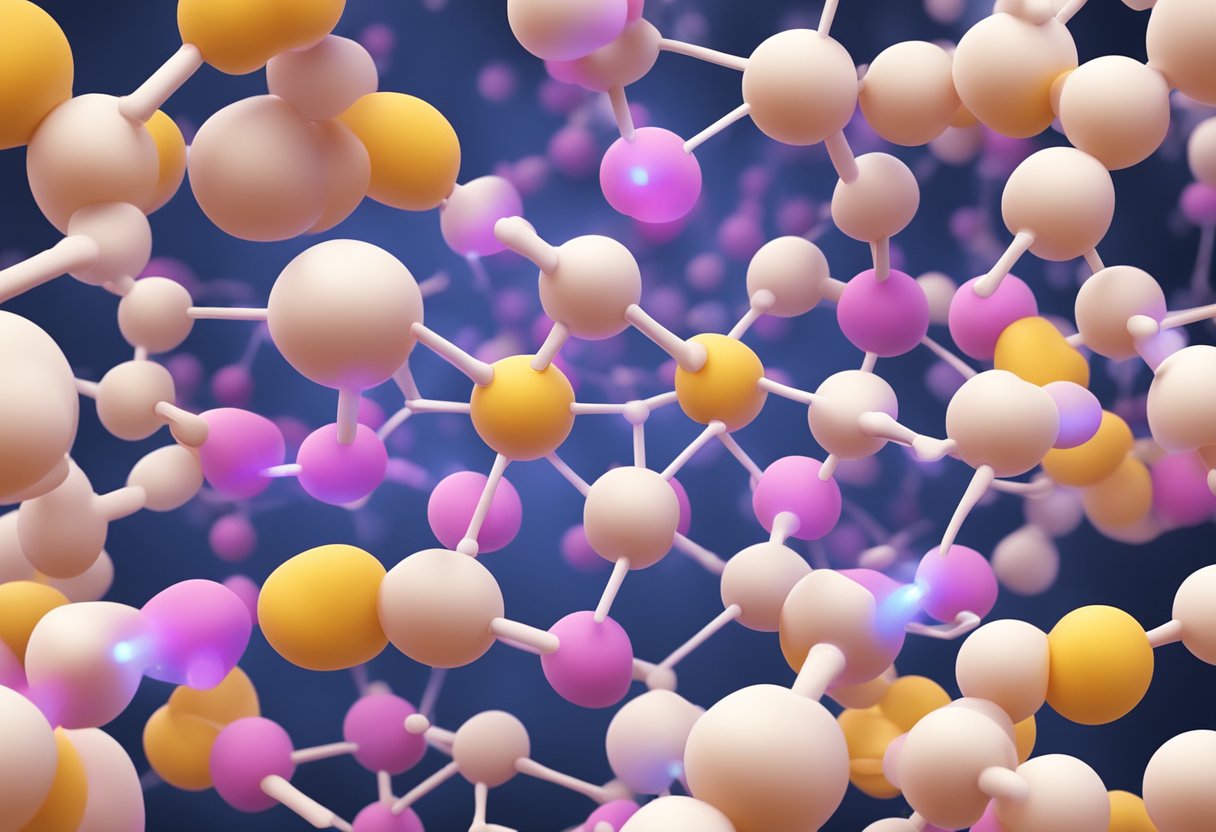 Biotin molecule interacting with heart cells, causing palpitations