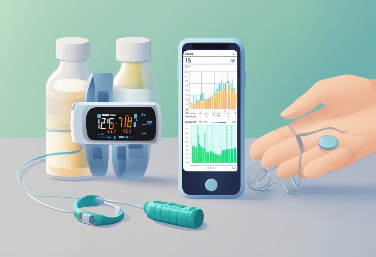 A bottle of Azithromycin next to a heart rate monitor showing palpitations