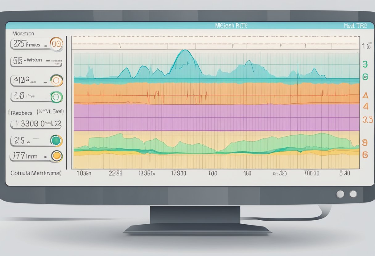 A fetal heart rate monitor displays a consistent and steady rhythm at 35 weeks gestation