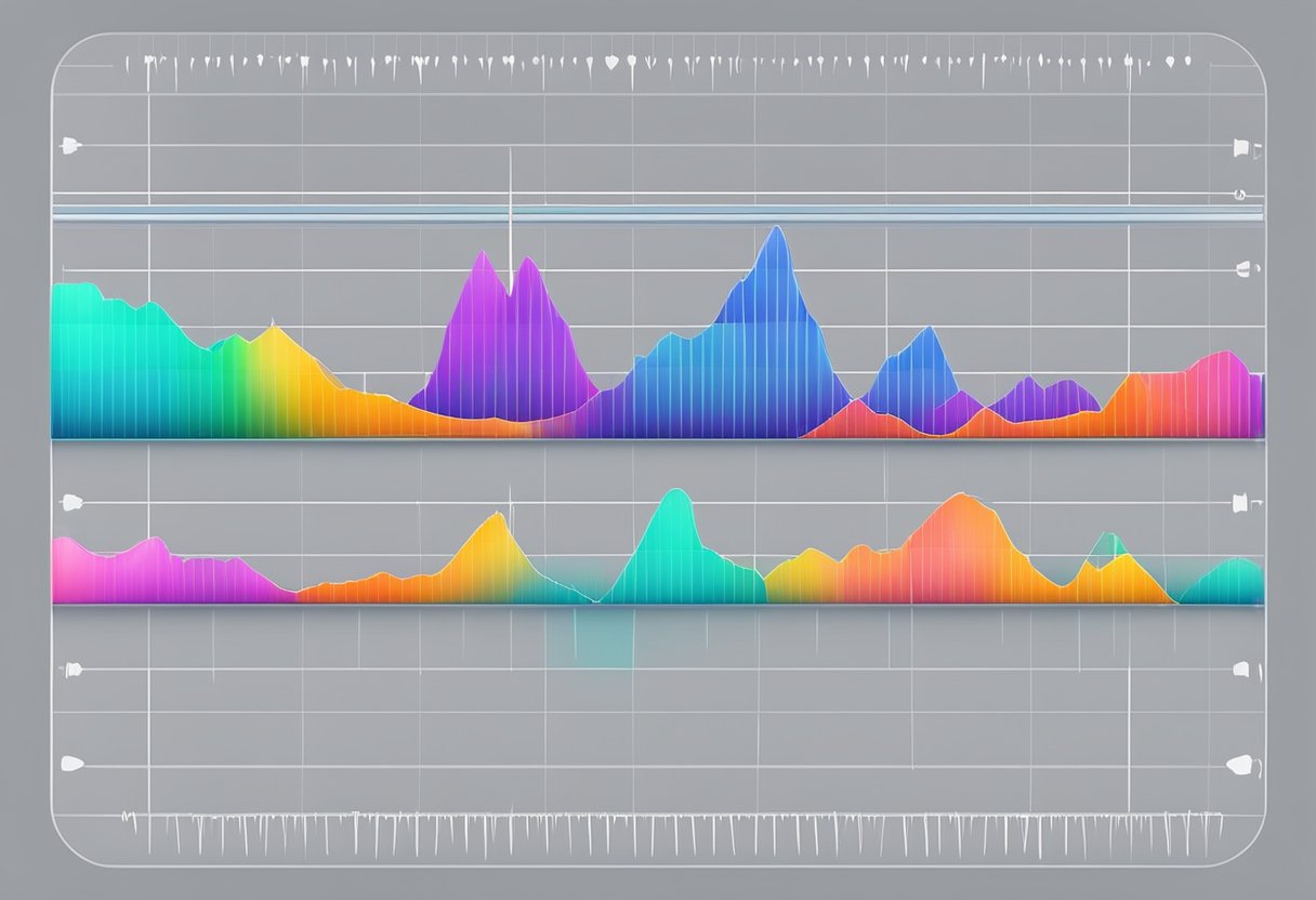 A heart rate monitor displays a steady, regular rhythm