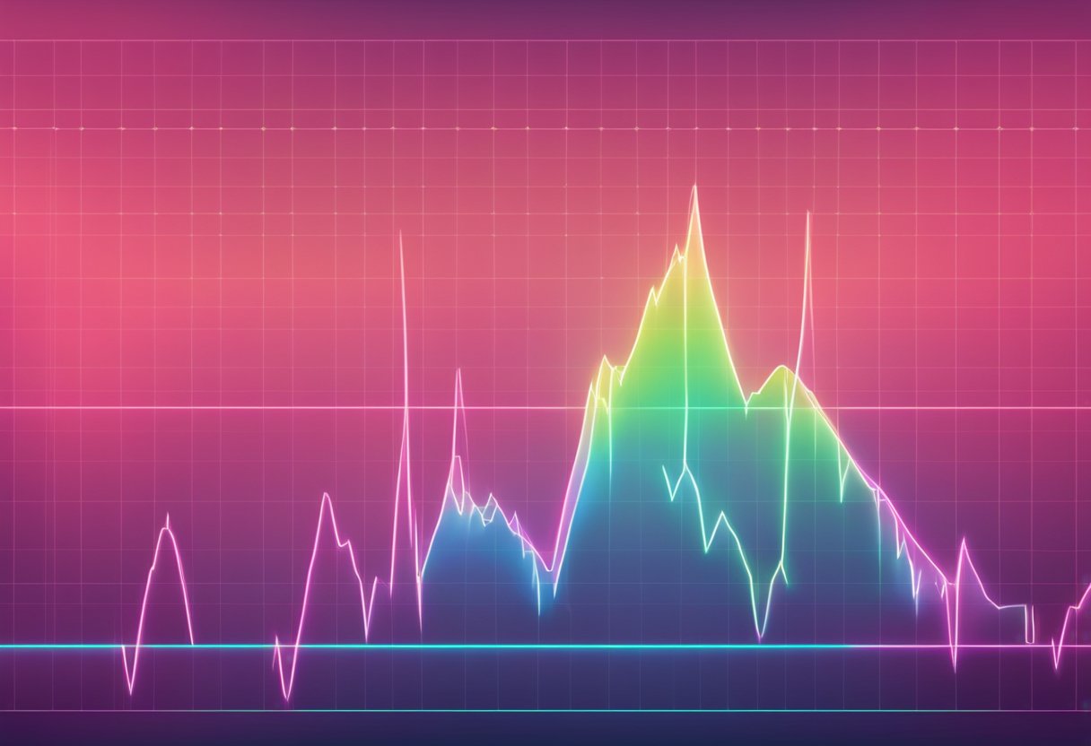 A digital heart rate monitor displays a steady, healthy pulse on the screen