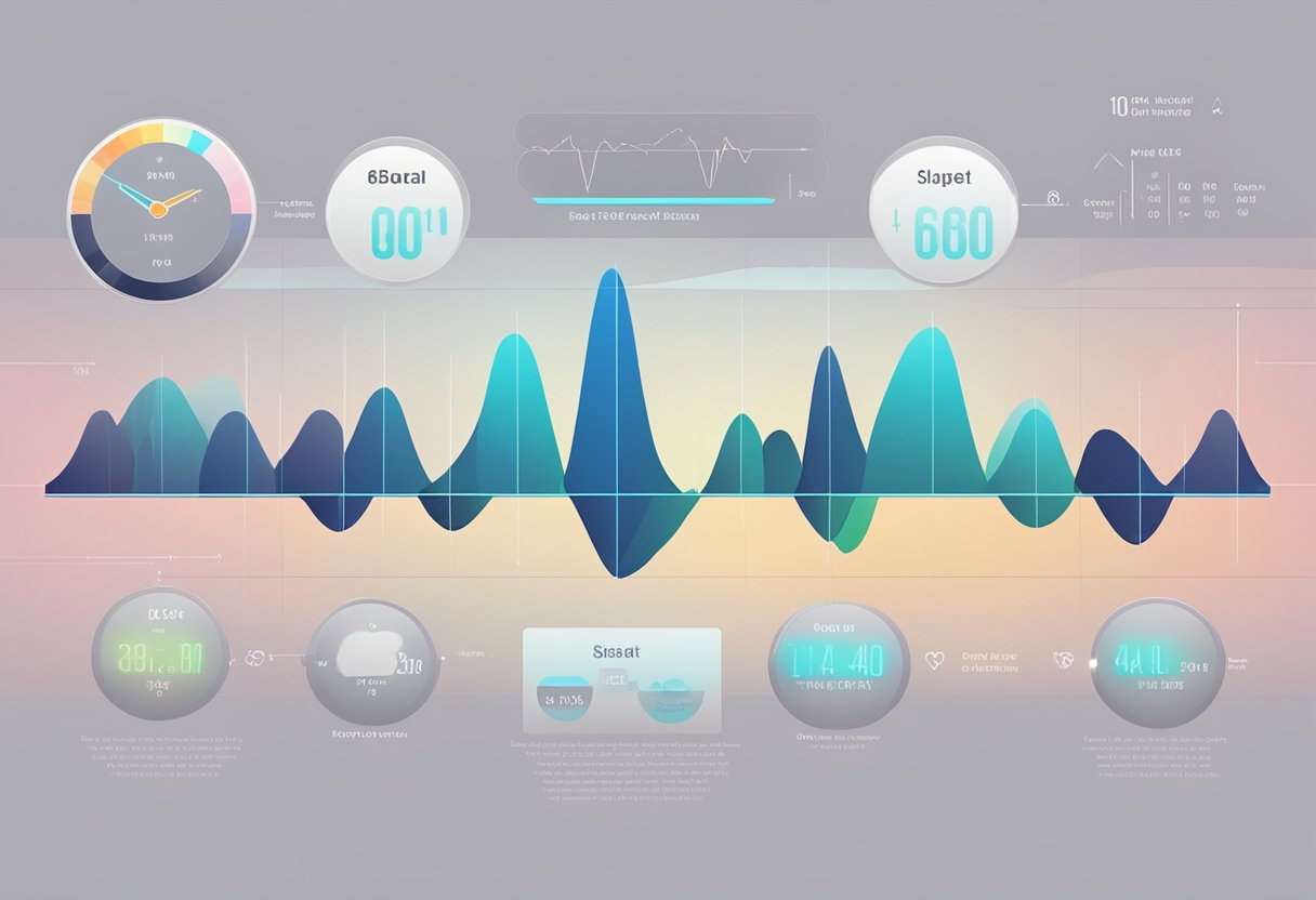 A heart rate monitor displays a steady pulse of 60-100 beats per minute, indicating normal heart rate at work