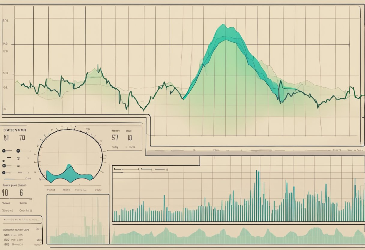 A heart rate monitor displaying an ideal resting heart rate with a calm and steady rhythm