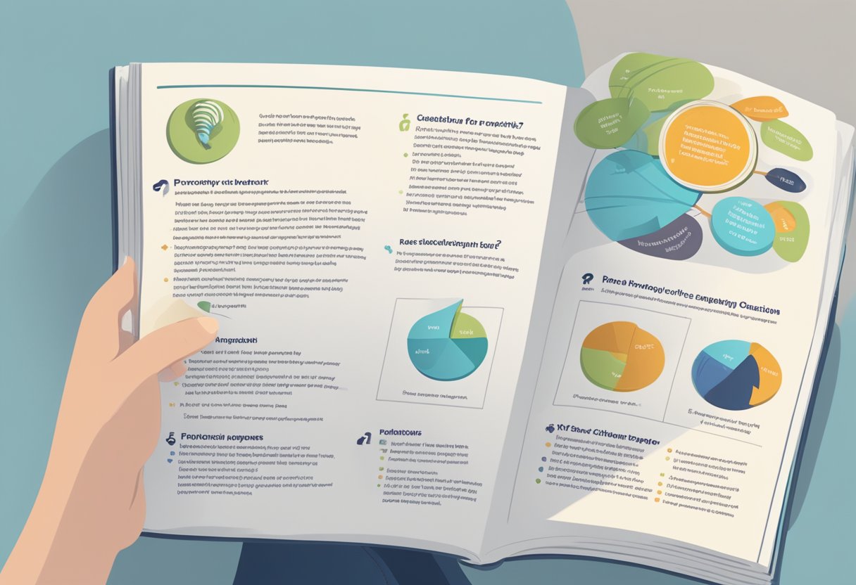 A person reading a pamphlet on lifestyle changes for coronary heart disease, with a list of frequently asked questions