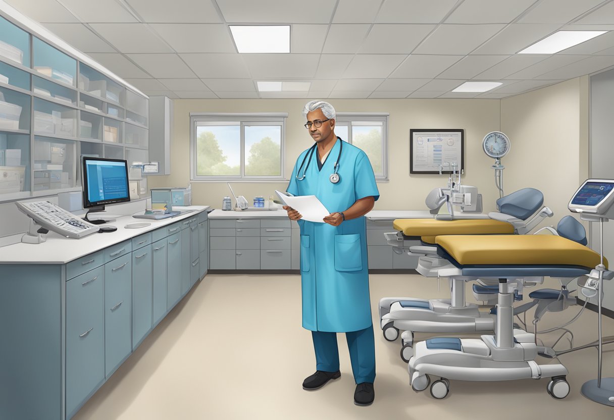 A cardiologist at Mount Alvernia provides patient information and services