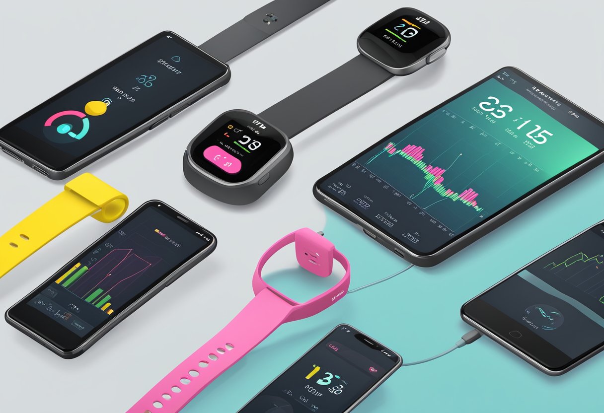 A fitness tracker with heart rate monitor connects seamlessly to various devices, showcasing compatibility and connectivity