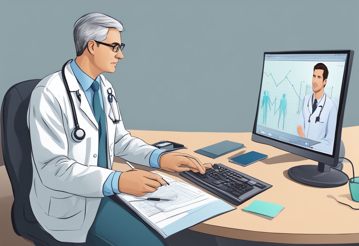 A consultant interventional cardiologist answering questions in a professional setting