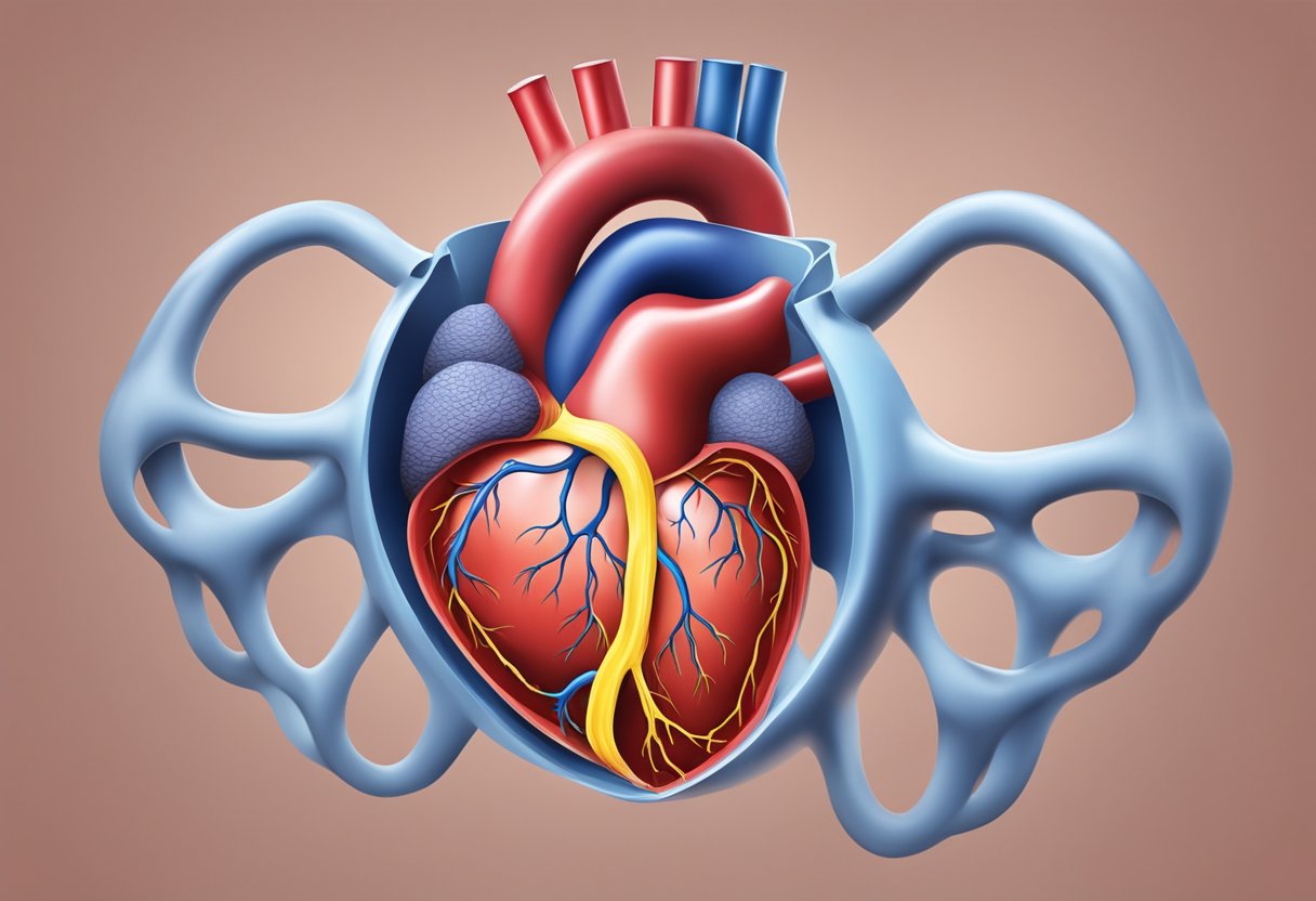 A heart valve leaks, causing blood to flow backward, leading to anemia
