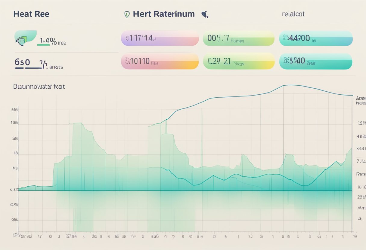 A heart rate monitor displaying an average adult's resting heart rate