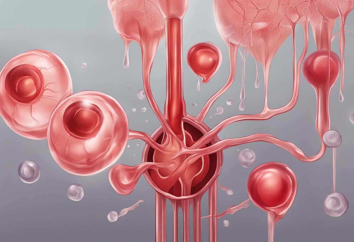 A heart valve drips blood, causing a drop in red blood cell count