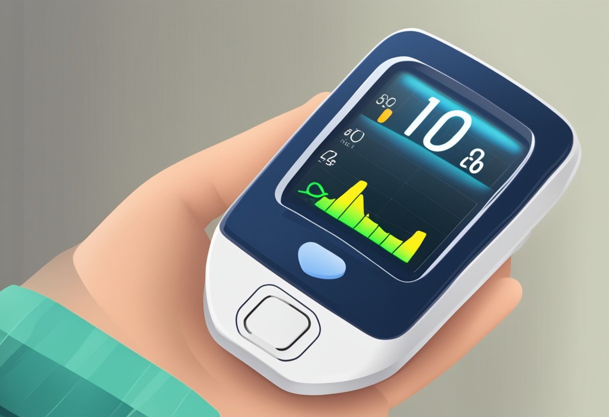 A child's resting heart rate is measured using a pulse oximeter. The child sits still as the device is placed on their finger, and the heart rate is displayed on the screen