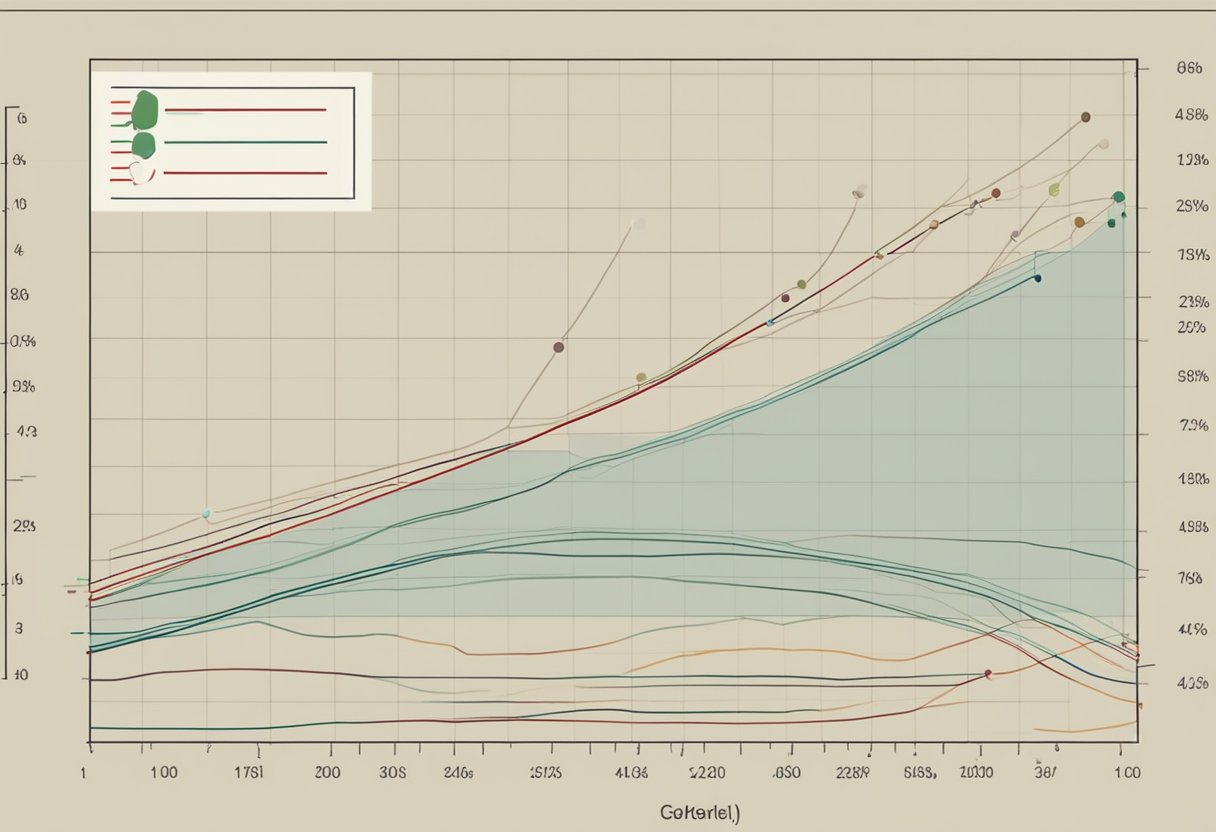 A graph showing the correlation between smoking and heart disease rates