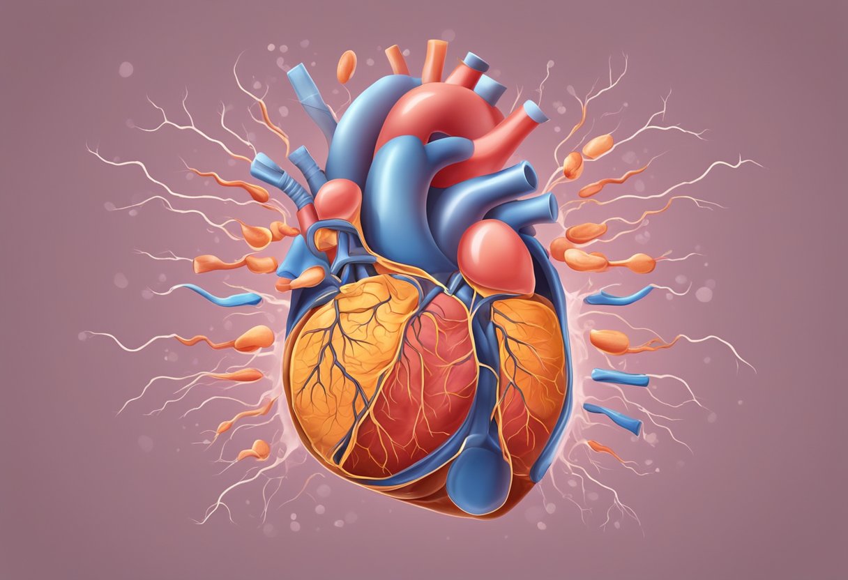 Stomach acid irritates heart, causing pain