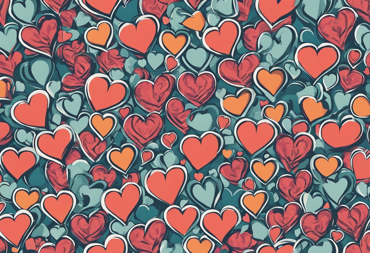 A heart surrounded by question marks, symbolizing confusion and uncertainty about the meaning of heart disease