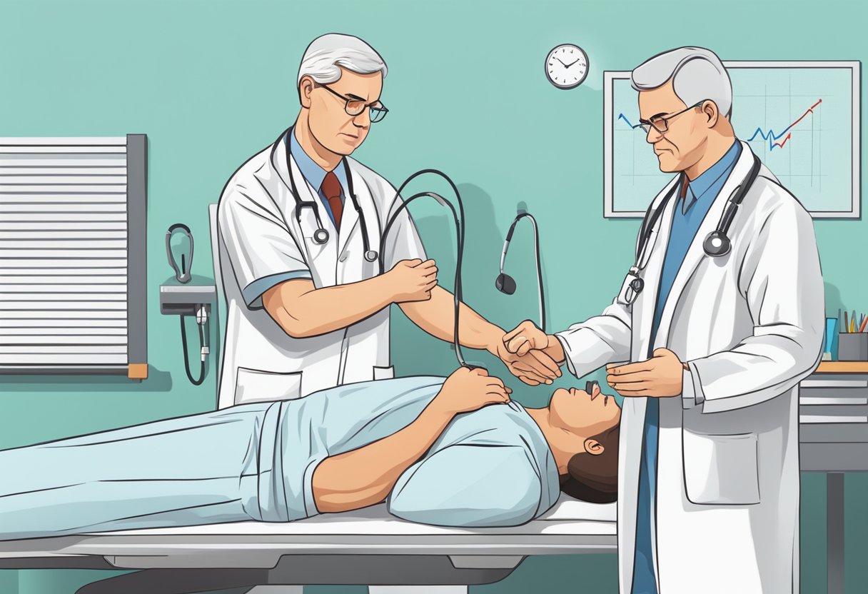 A person with heart attack symptoms receives normal test results, leading to the next steps in their medical care